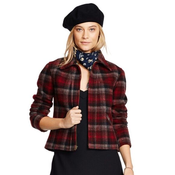 Polo Ralph Lauren 2015 Trading Blanket Red Plaid Vintage Inspired Wool Jacket - Picture 7 of 16